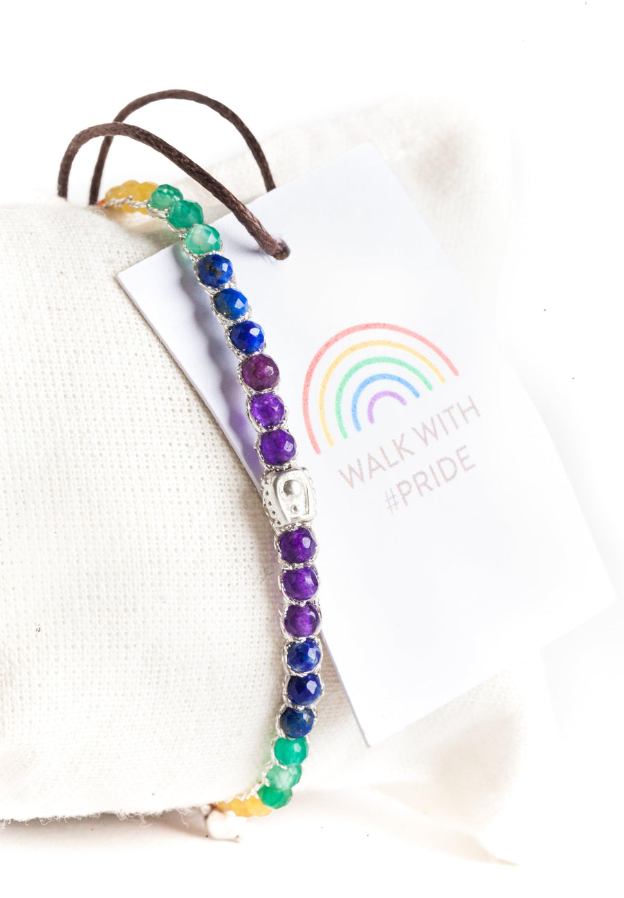 Rainbow Bold Bracelet | Silver - Samapura Jewelry
