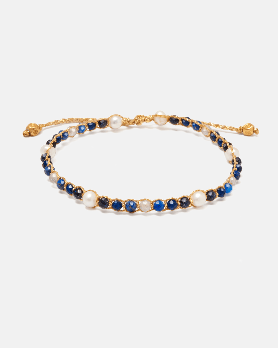 Fresh Water Pearl & Gemstone Bracelet | Sky - Samapura Jewelry