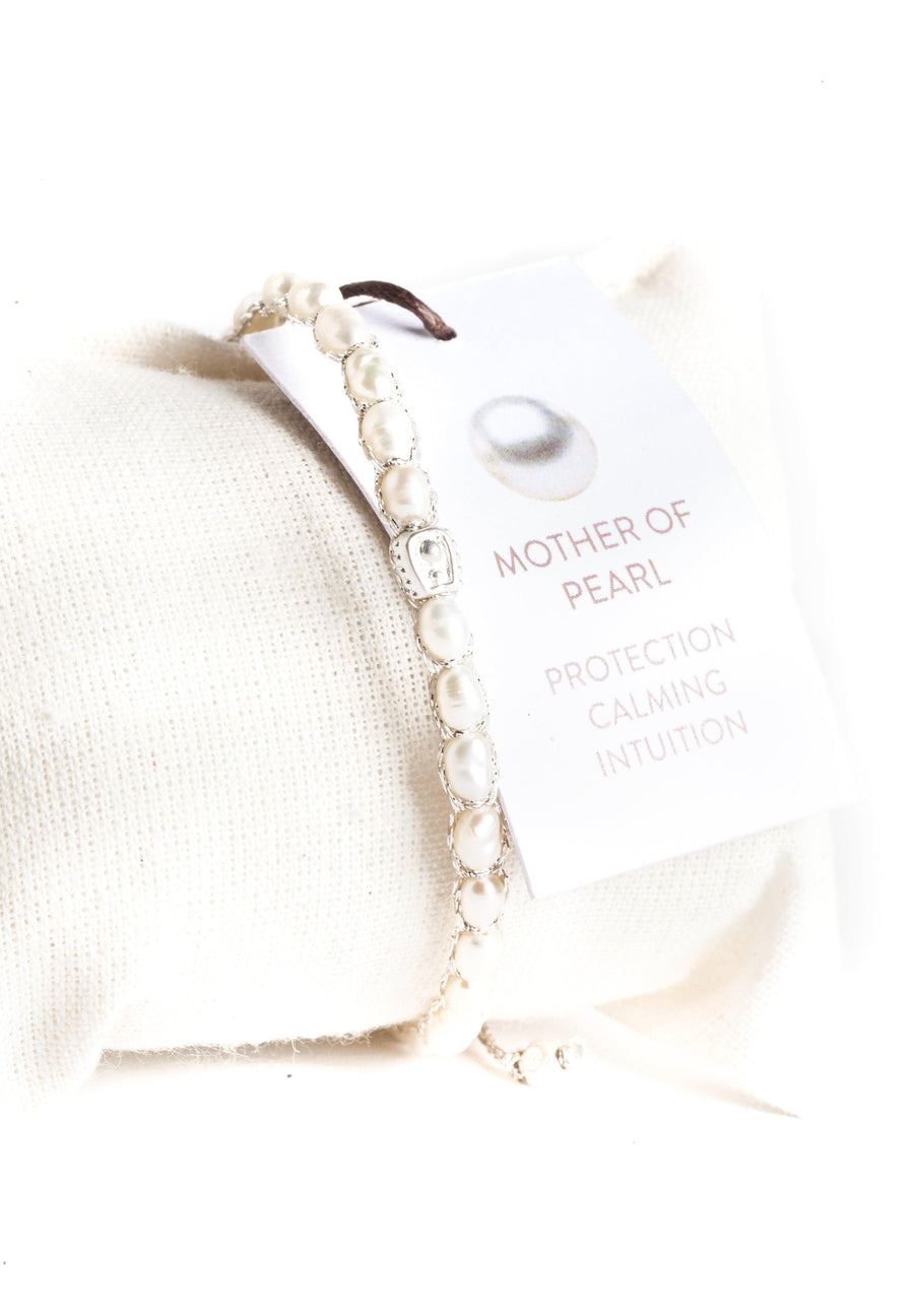 Fresh Water Pearl Oval Bracelet | Silver - Samapura Jewelry