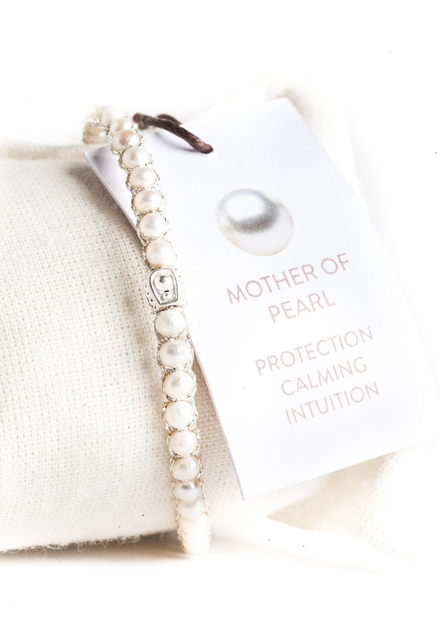 Fresh Water Pearl Round Bracelet | Silver - Samapura Jewelry