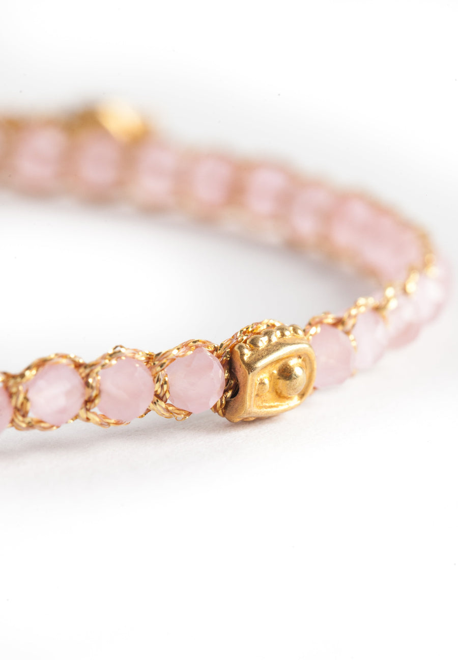 Pink Tourmaline from Mozambique Bracelet | Gold