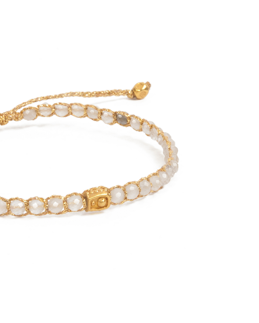 Clear Rutilated Quartz from Brazil Bracelet | Gold