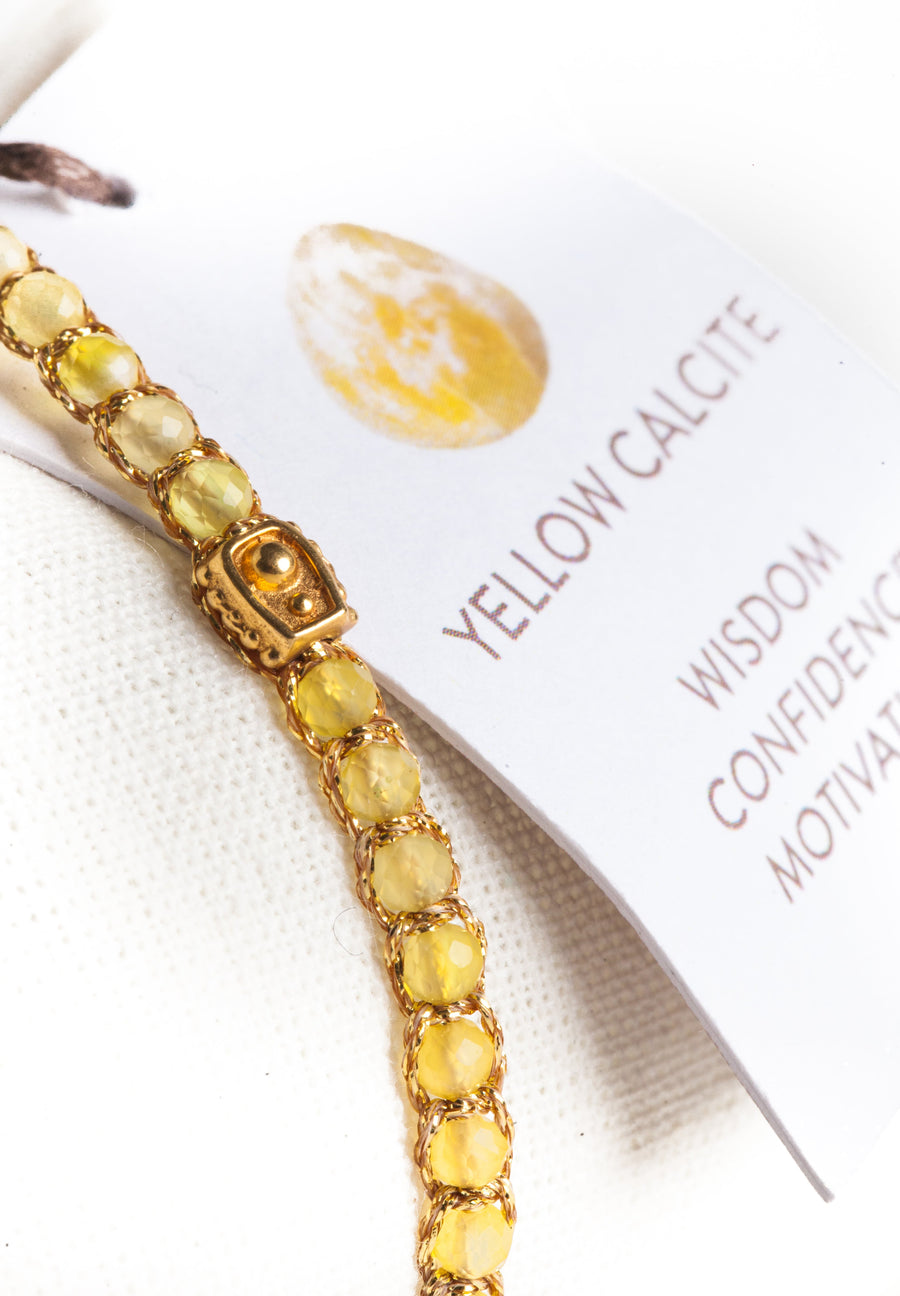 Yellow Calcite Bracelet | Gold