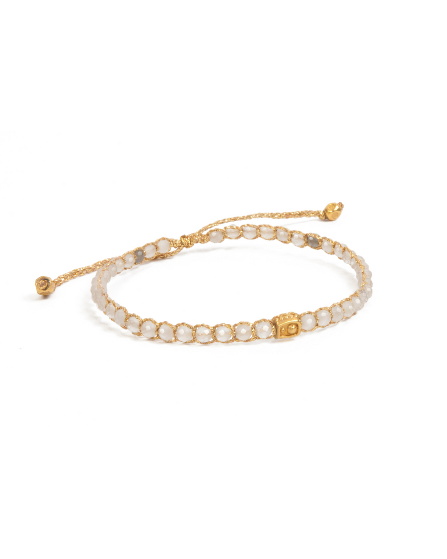 Clear Rutilated Quartz from Brazil Bracelet | Gold