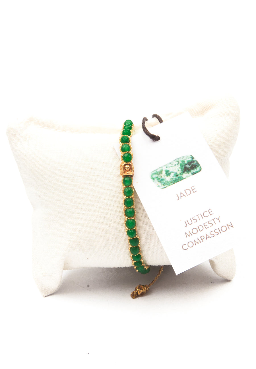 Green Jade Bracelet | Gold