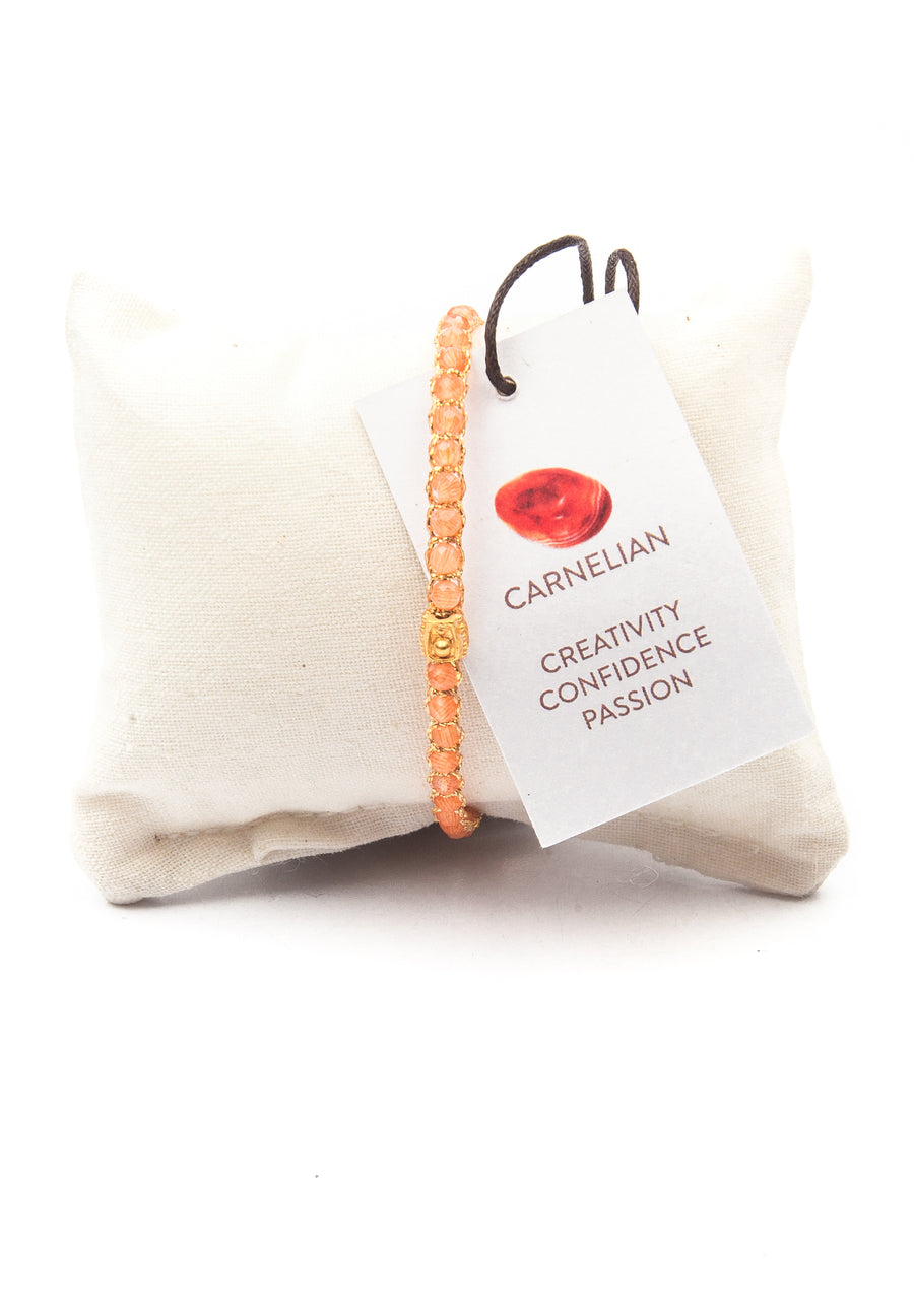 Light Carnelian Bracelet | Gold