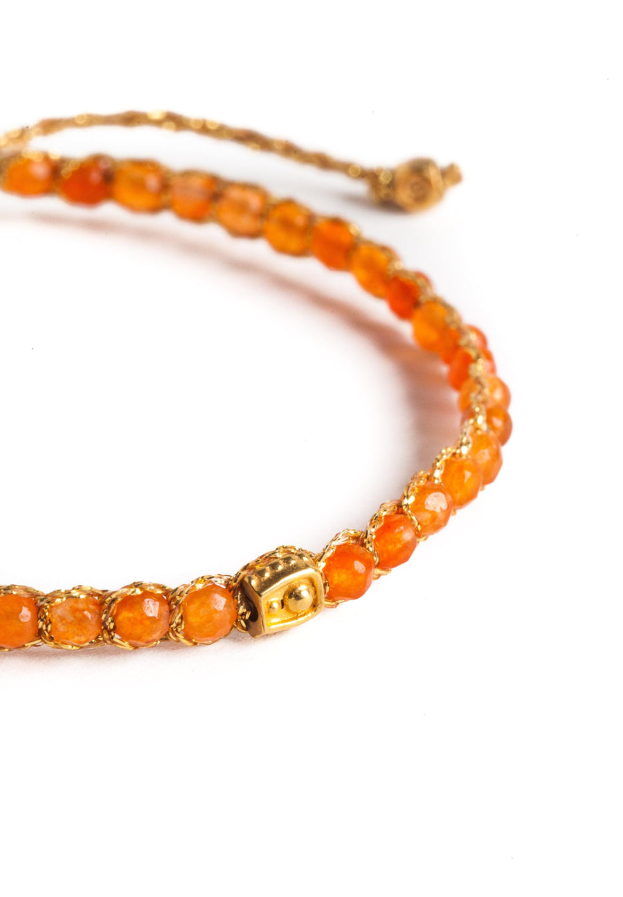 Carnelian from Peru Bracelet | Gold - Samapura Jewelry
