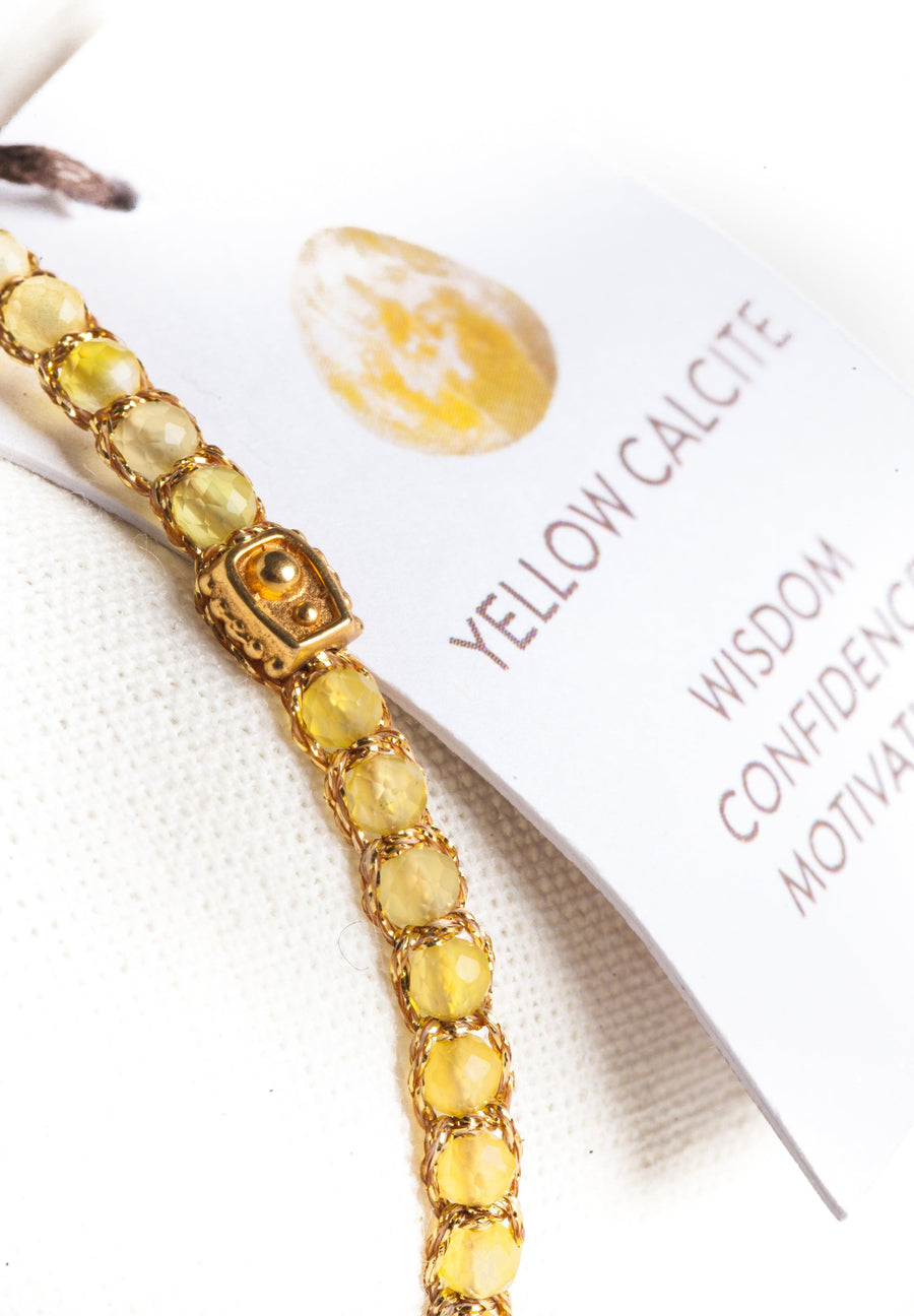 Yellow Calcite Bracelet | Gold - Samapura Jewelry