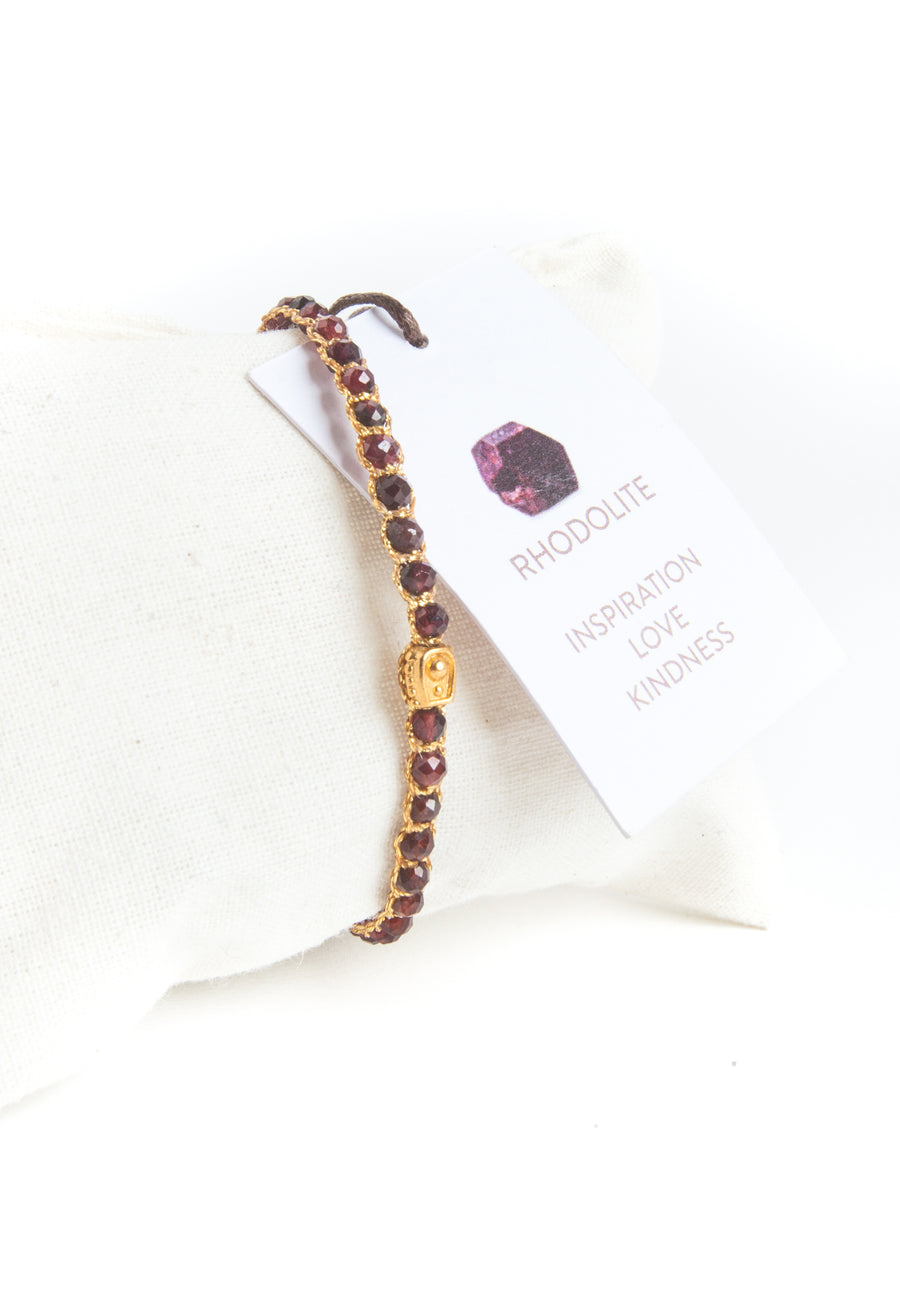 Rhodolite Garnet Bracelet | Gold