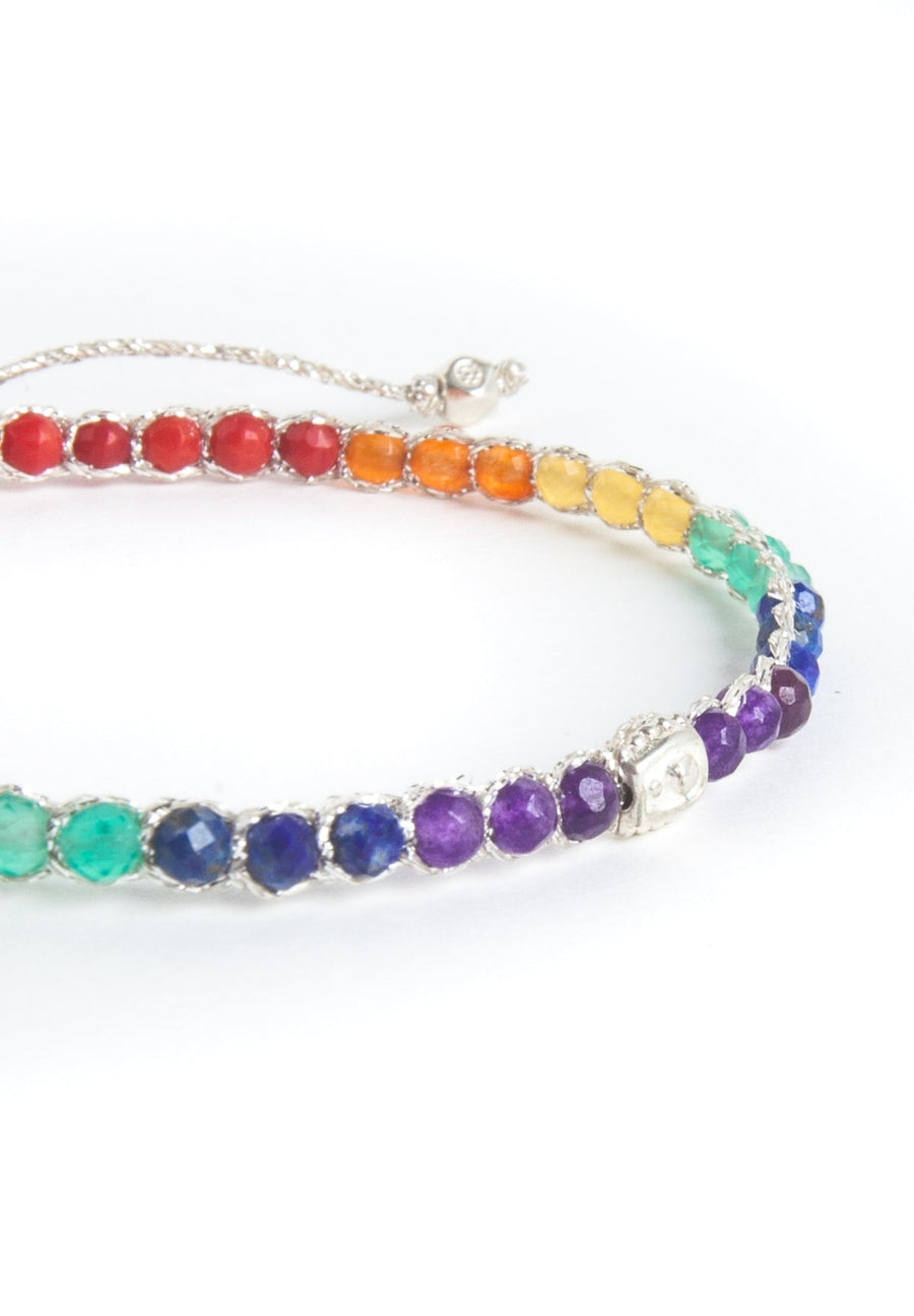 Rainbow Bold Bracelet | Silver