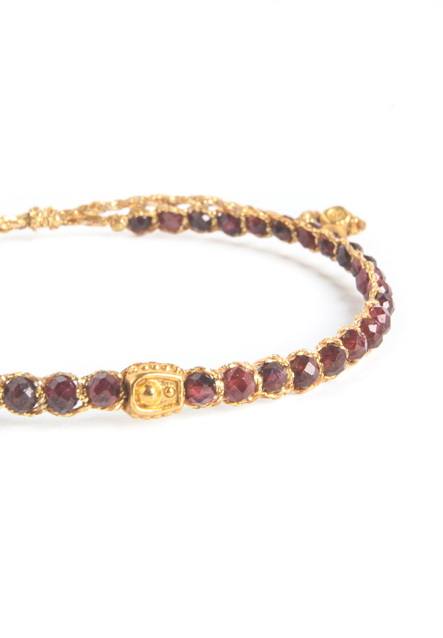 Rhodolite Garnet Bracelet | Gold