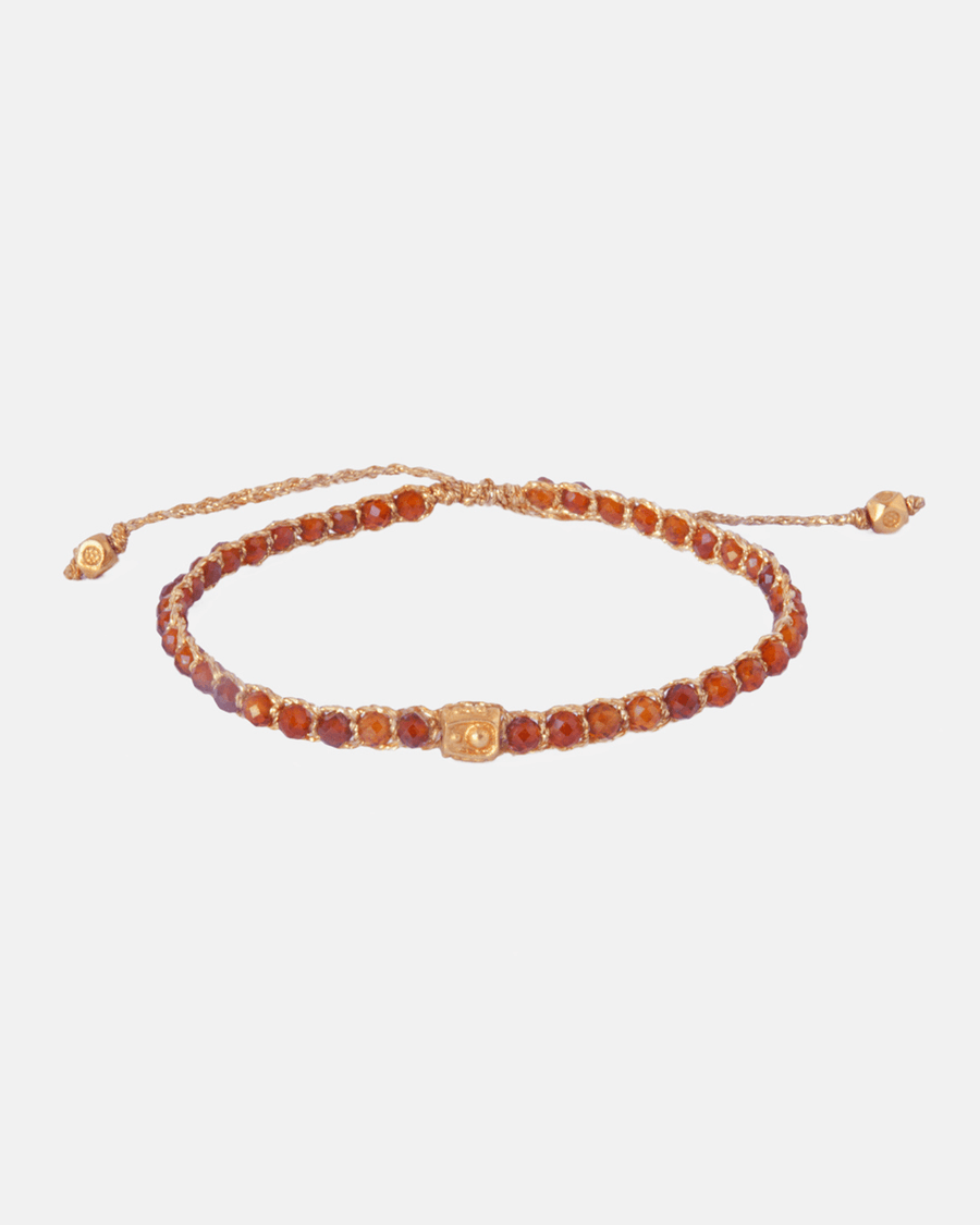 Orange Garnet Bracelet | Gold - Samapura Jewelry