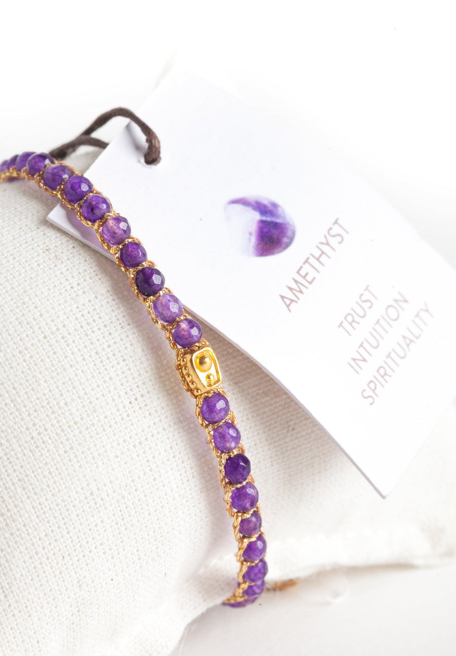 Amethyst Bracelet | Gold