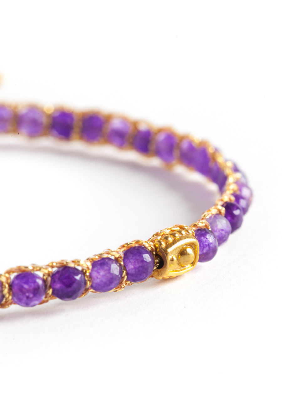 Amethyst Bracelet | Gold