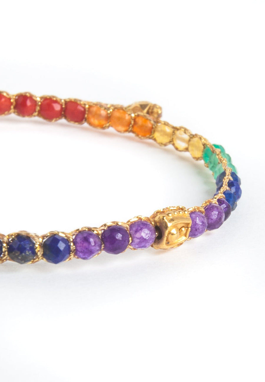 Rainbow Bold Bracelet | Gold