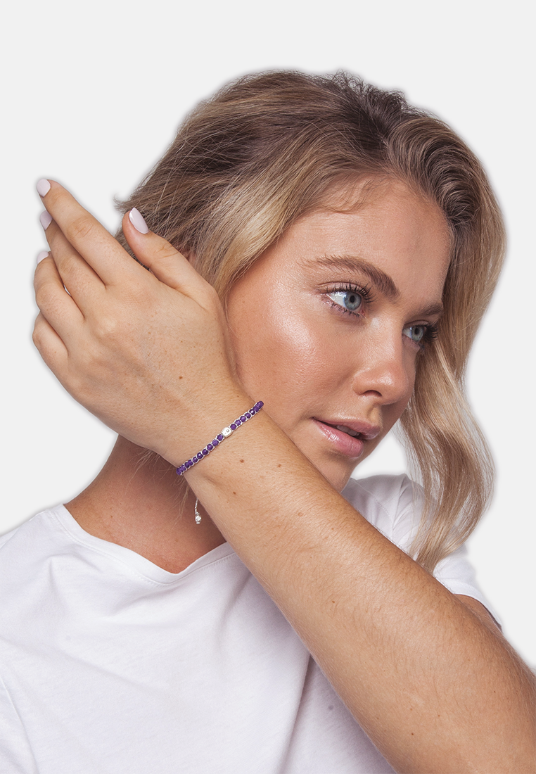 Amethyst Bracelet | Silver