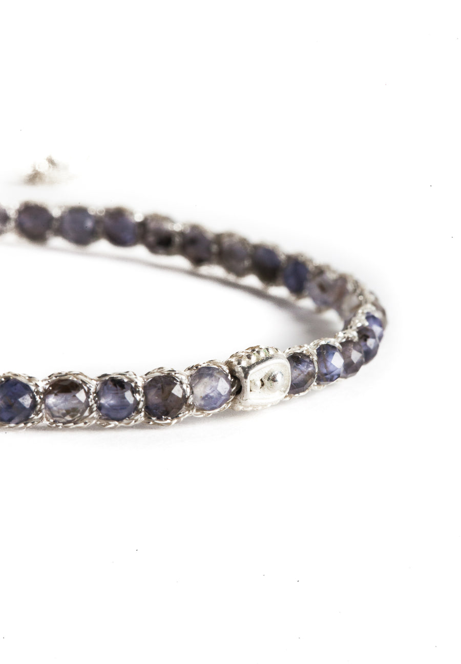 Dark Labradorite Bracelet | Silver