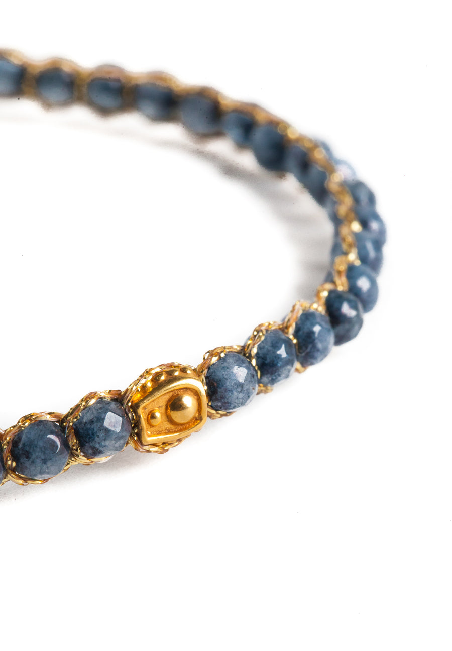 Blue Aventurine Bracelet | Gold