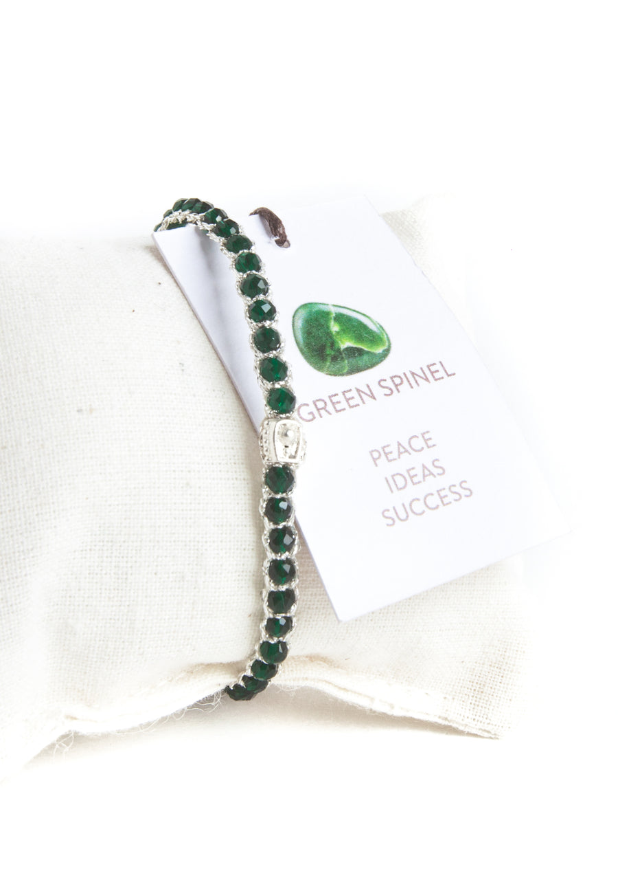 Green Spinel Bracelet | Silver