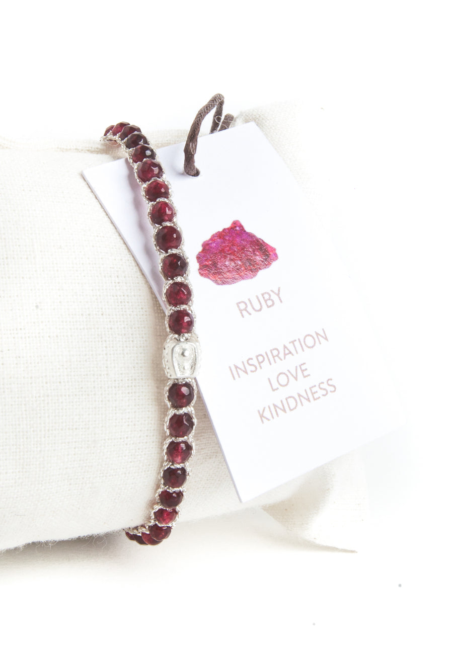 Ruby Bracelet | Silver