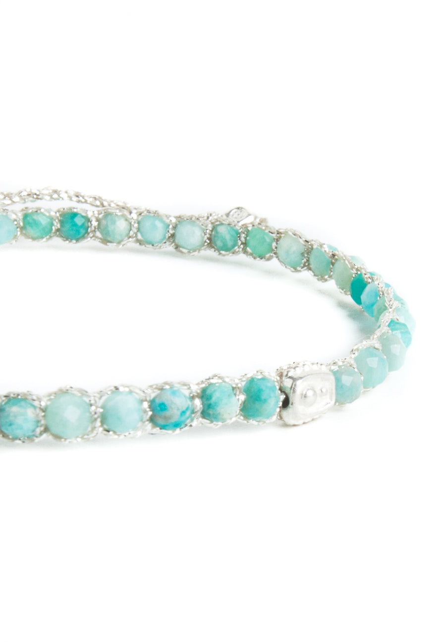 Amazonite from South Africa Bracelet | Silver