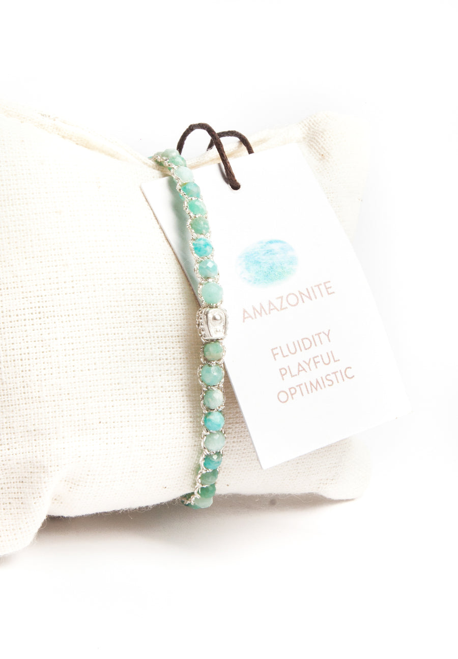 Amazonite from South Africa Bracelet | Silver