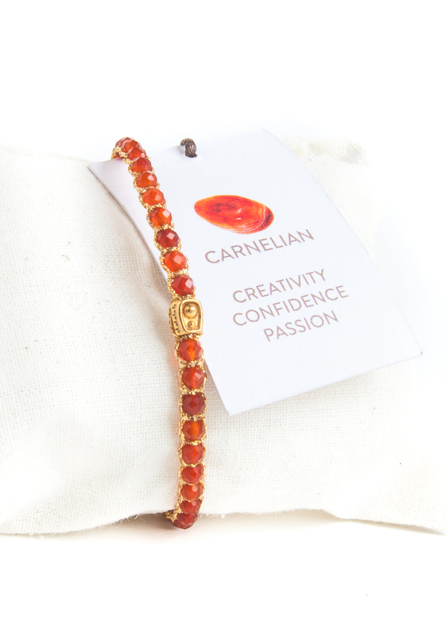 Carnelian dari Peru Gelang | emas