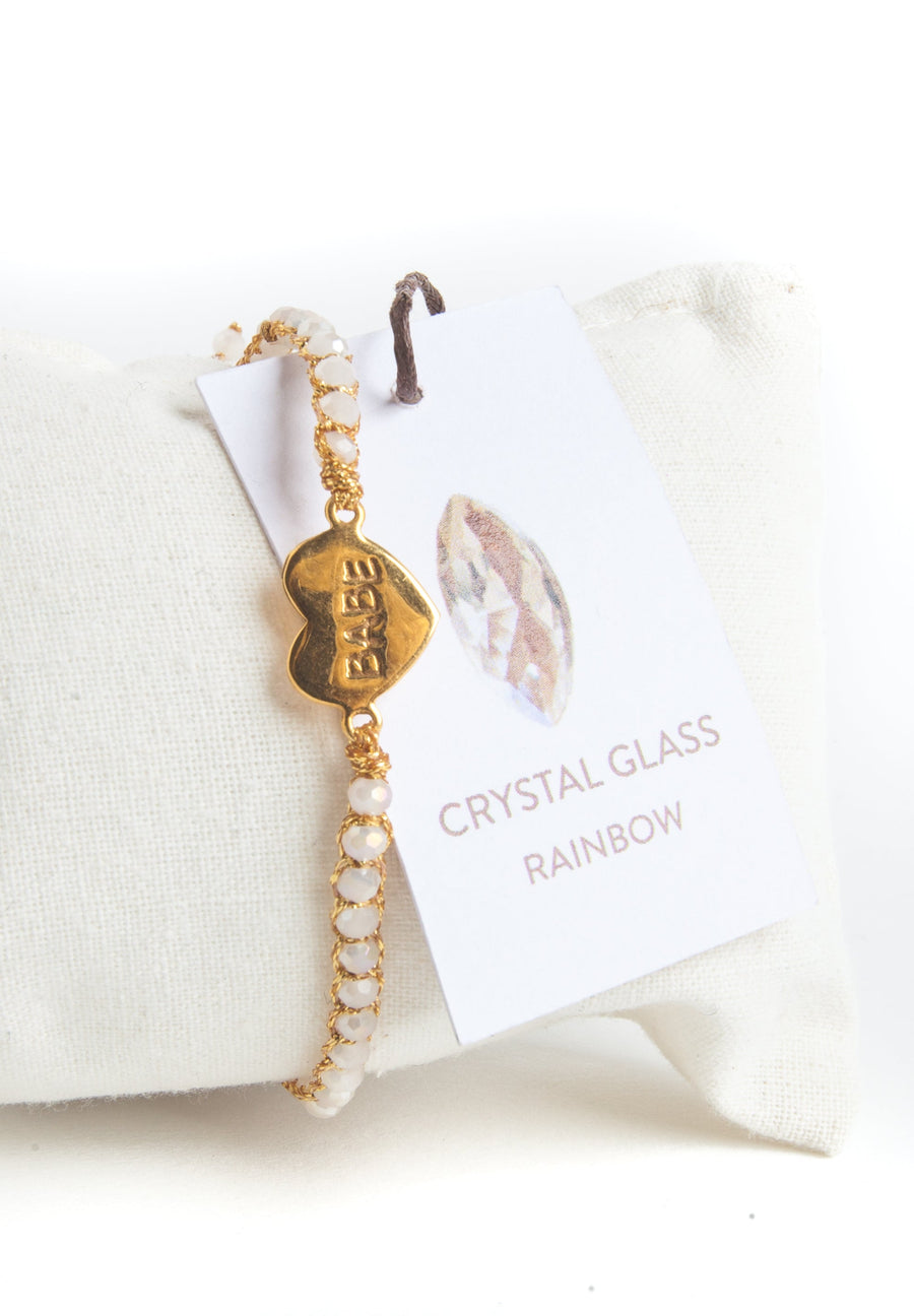 Crystal Rainbow Babe Bracelet | Gold