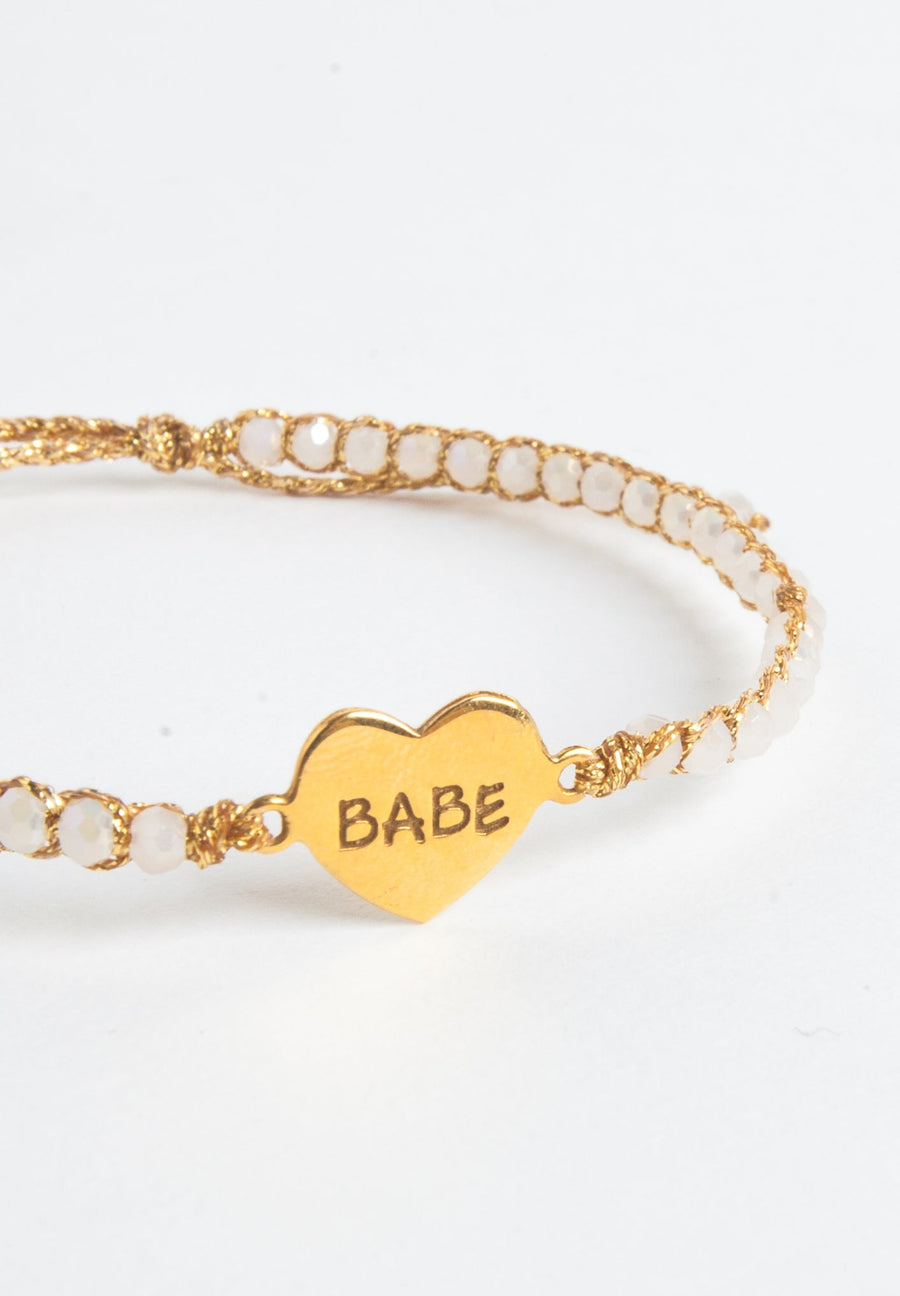 Crystal Rainbow Babe Bracelet | Gold