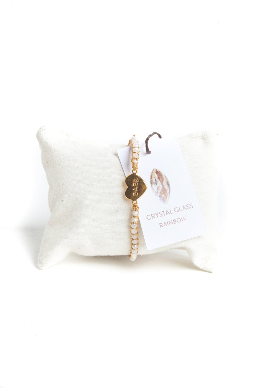 Crystal Rainbow Babe Bracelet | Gold - Samapura Jewelry
