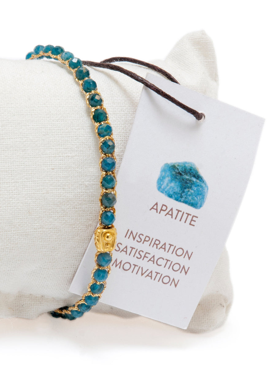 Apatite from Brazil Bracelet | Gold