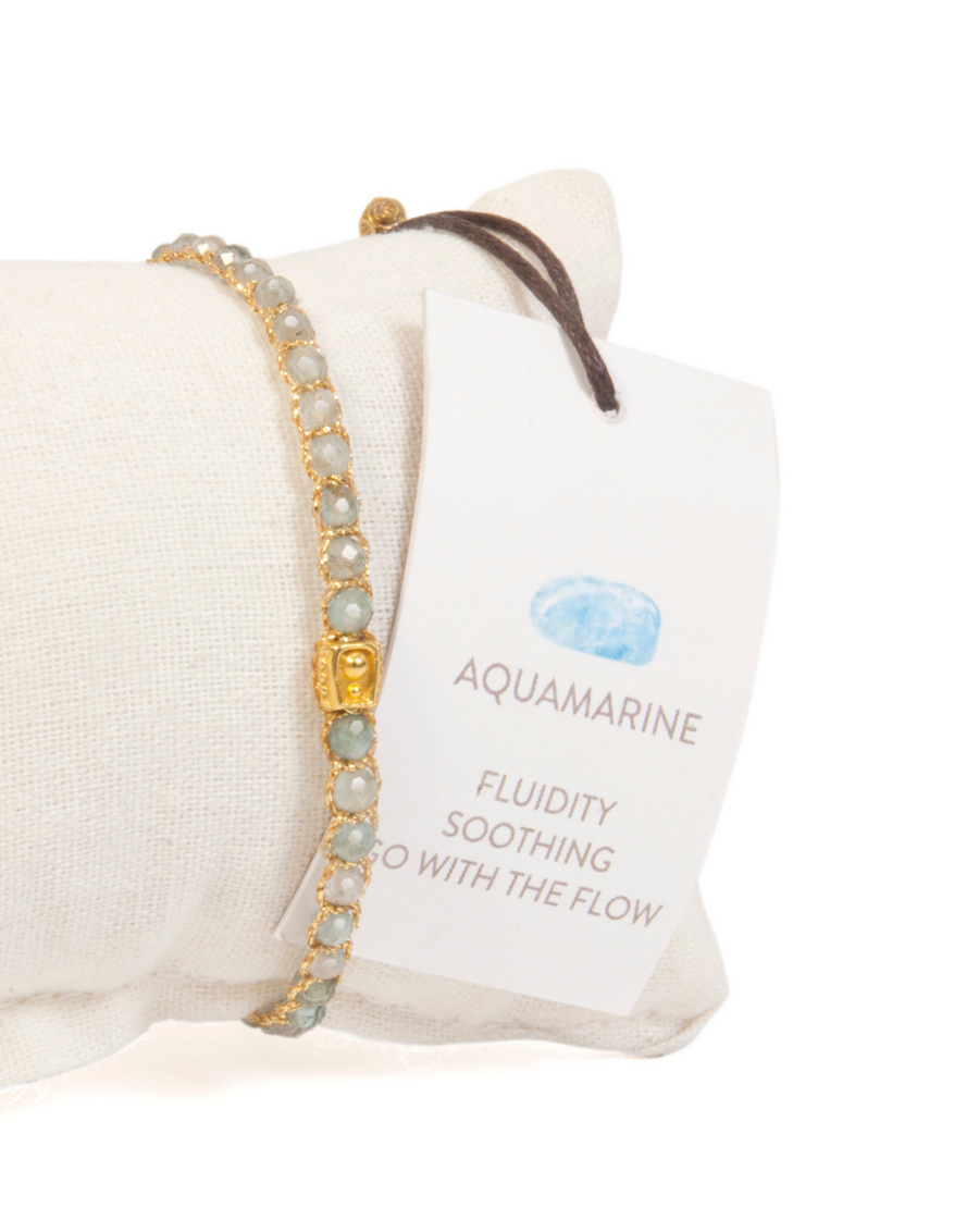 Aquamarine from Mozambique Bracelet | Gold