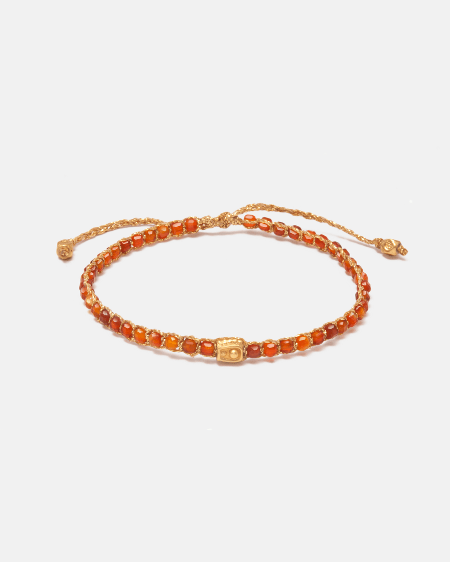 Carnelian From Mozambique Bracelet | Gold - Samapura Jewelry