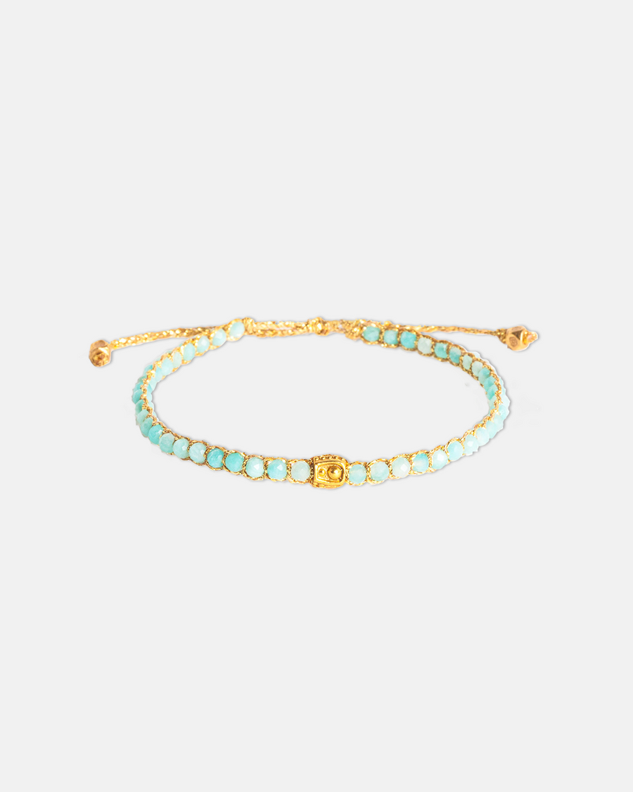 Amazonite from Brazil Bracelet | Gold