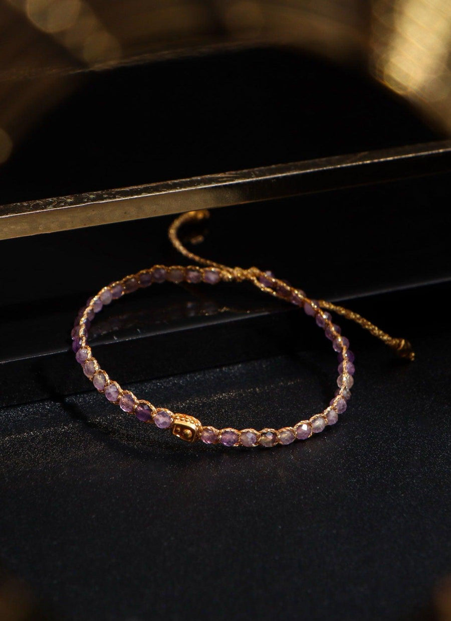 Amethyst Bracelet | Gold - Samapura Jewelry