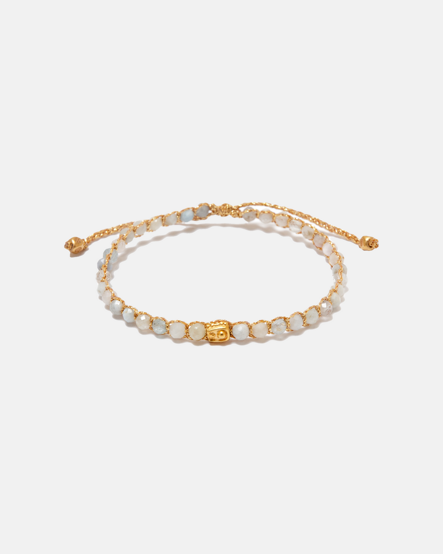 Aquamarine Pakistan Bracelet | Gold