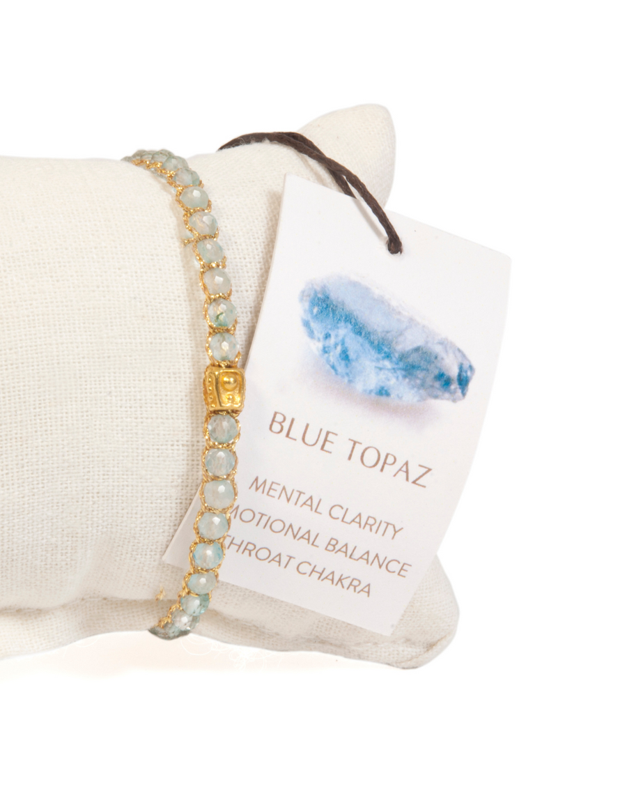 Blue Topaz Bracelet | Gold