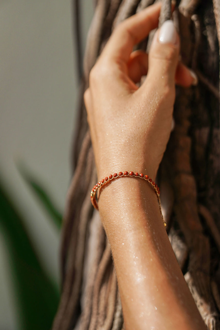 Red Jasper Bracelet | Gold