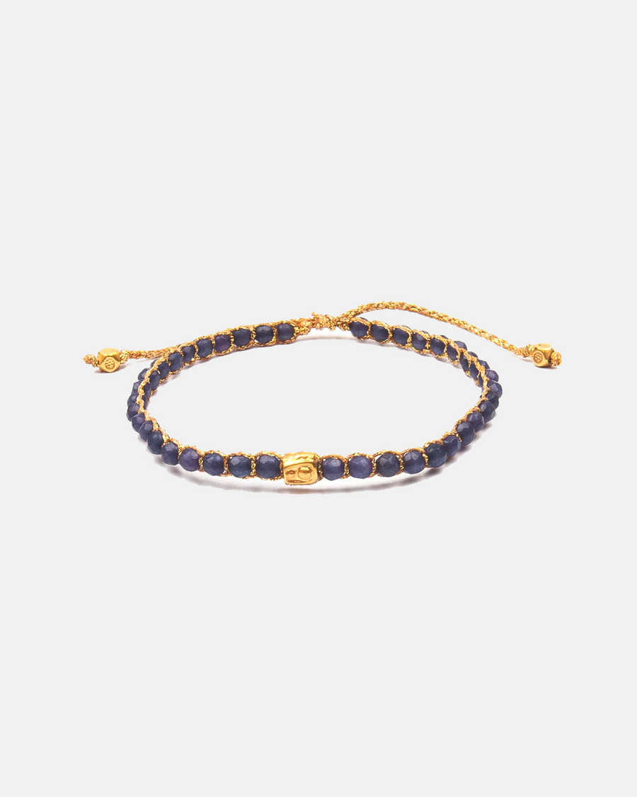 Blue Jade Bracelet | Gold