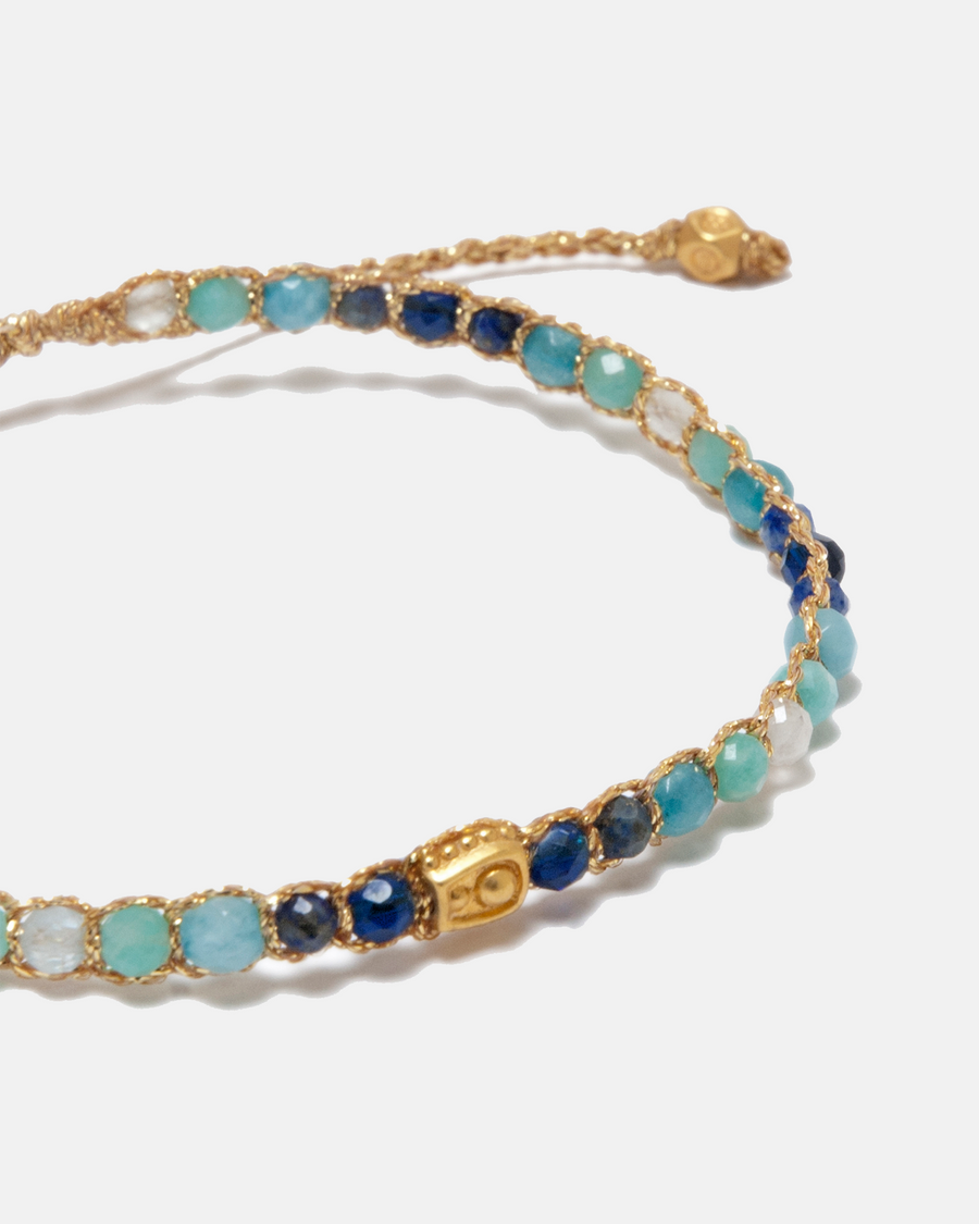 Ombre Blue River Bracelet | Gold