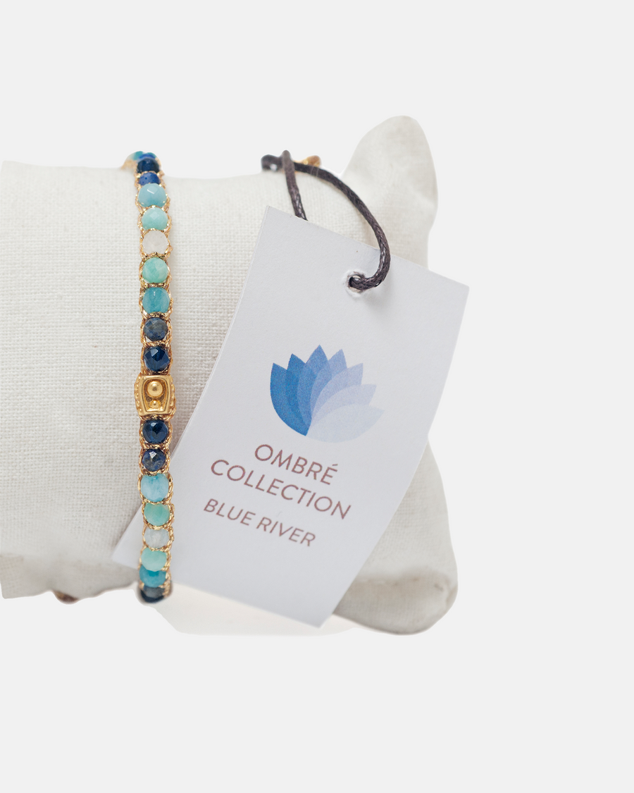 Ombre Blue River Bracelet | Gold