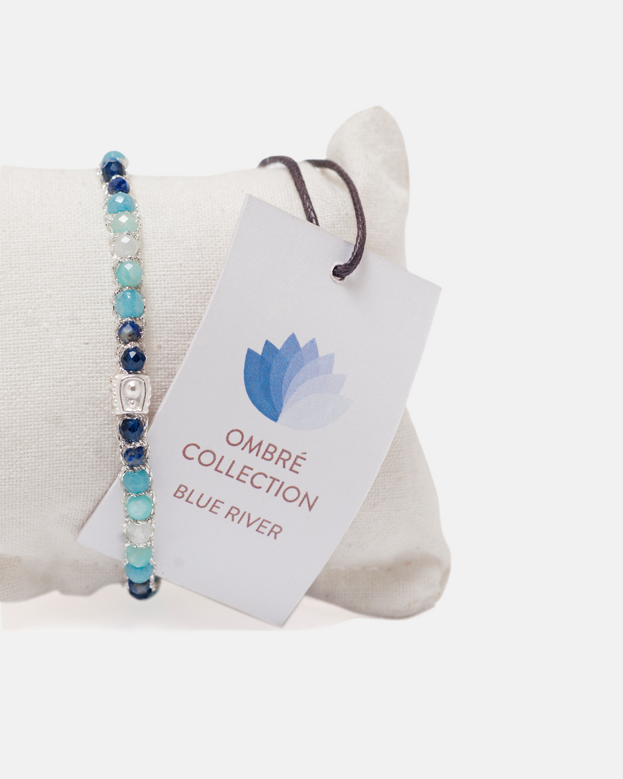 Ombre Blue River Bracelet | Silver