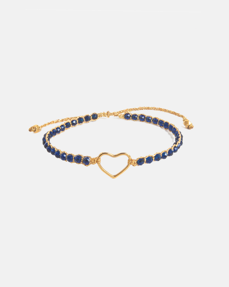 Gelang Hati Spinel Biru | emas