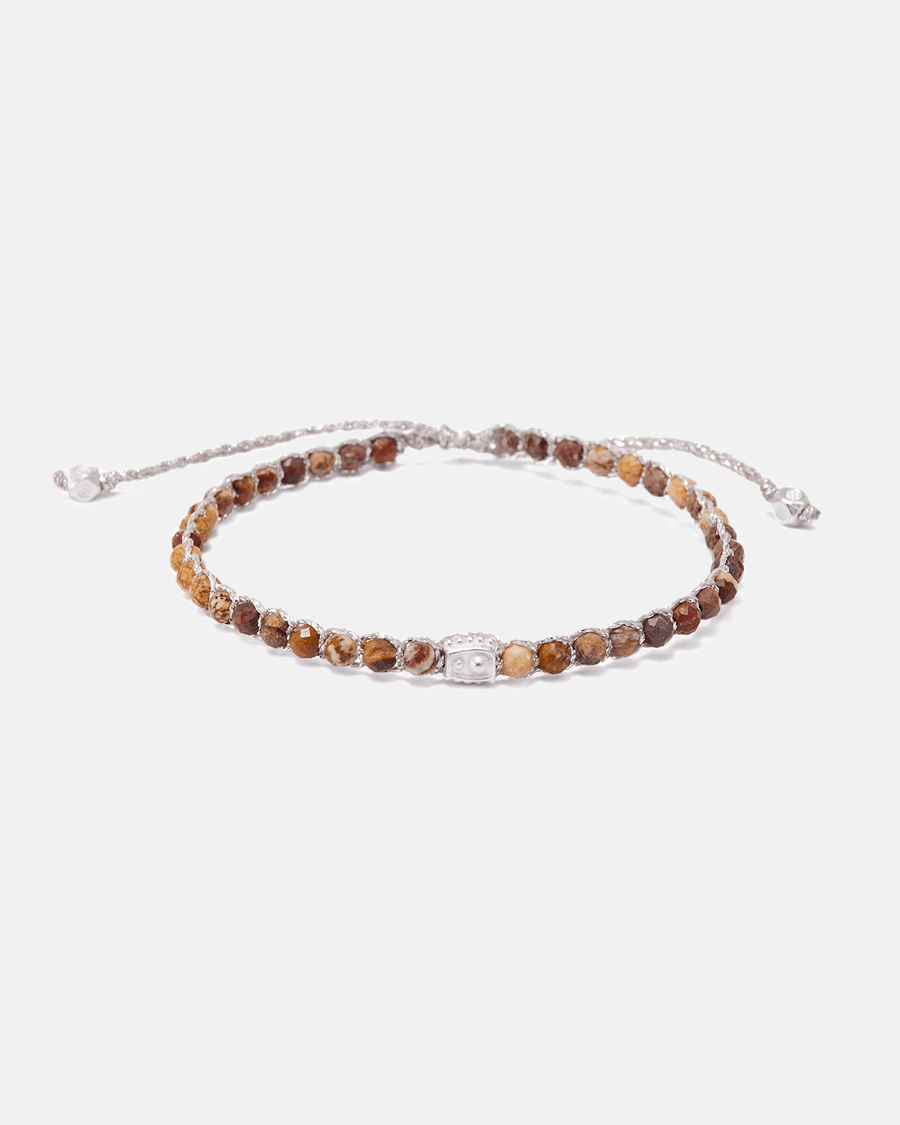 Brown Jasper Bracelet | Silver - Samapura Jewelry