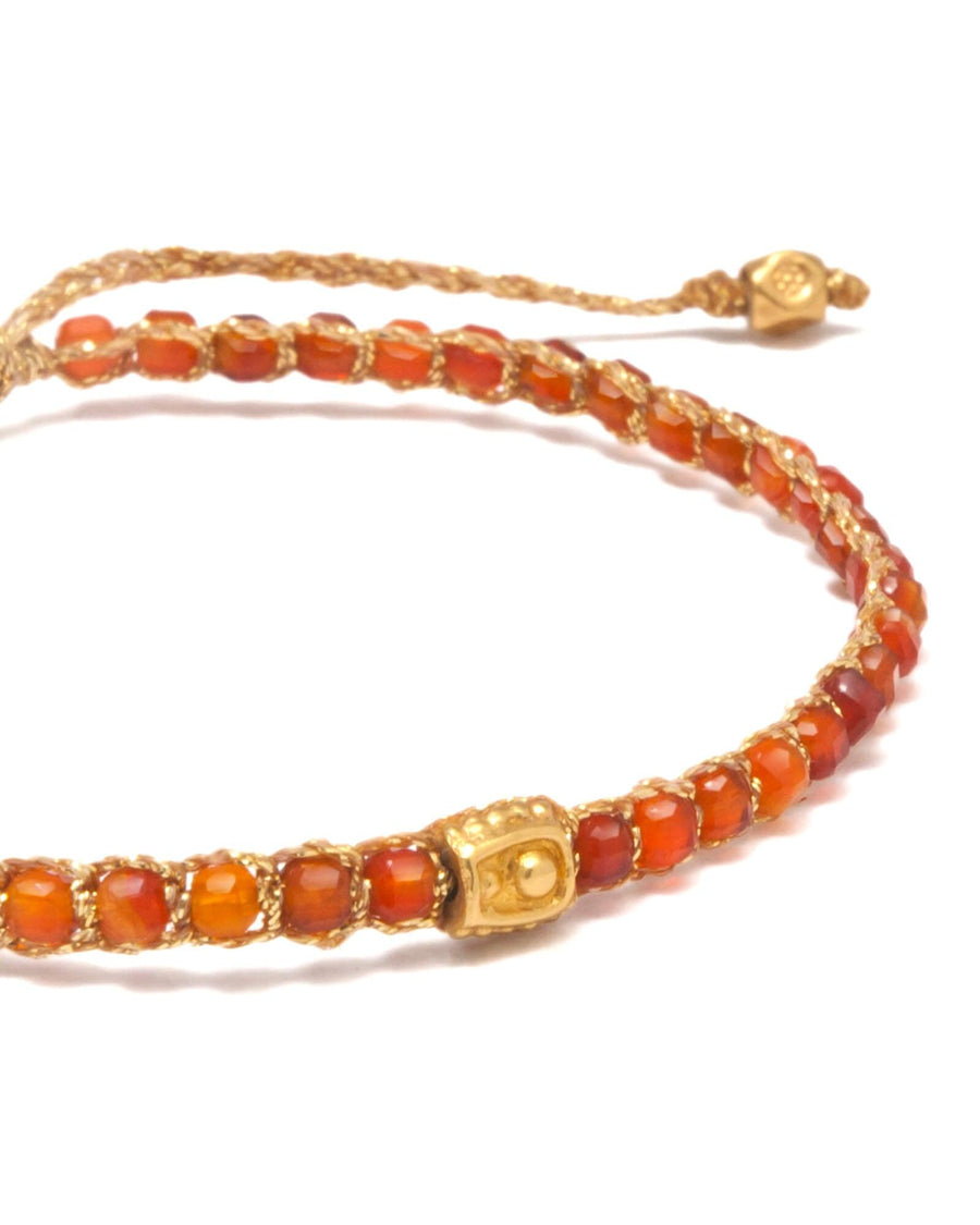 Carnelian From Mozambique Bracelet | Gold - Samapura Jewelry