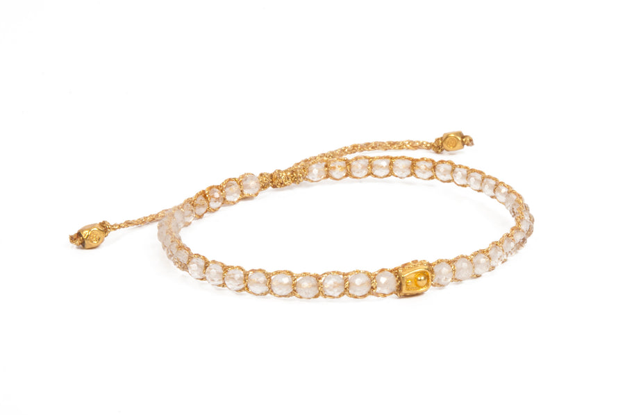 Clear Quartz Bracelet | Gold