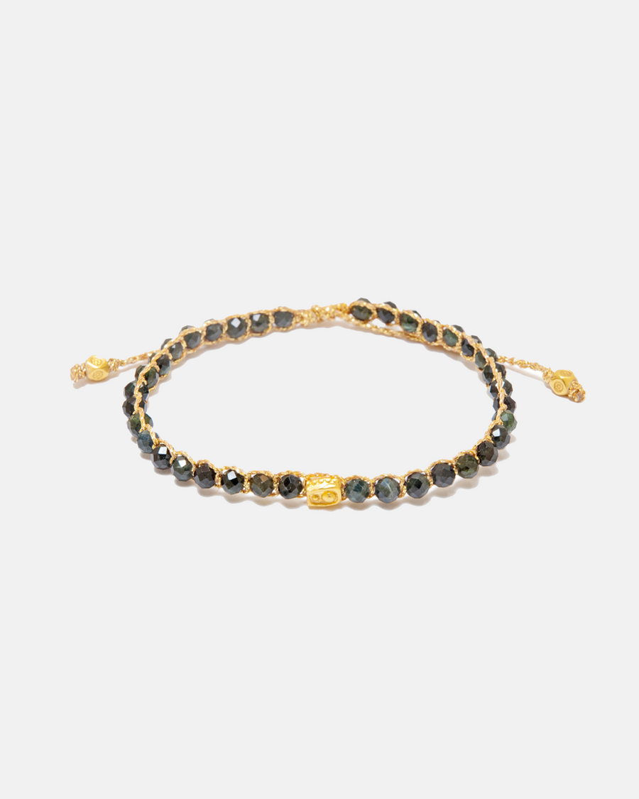 Dark Green Aventurine Bracelet | Gold