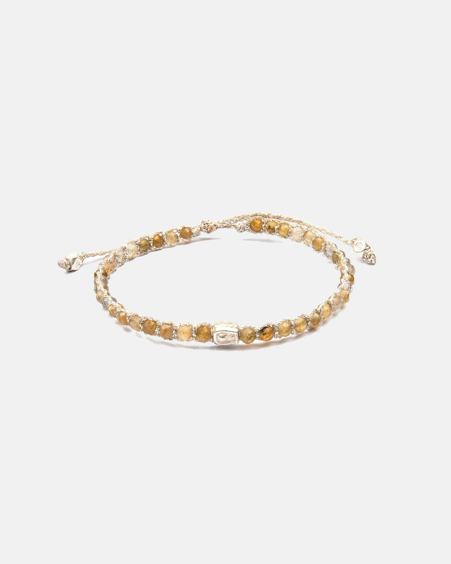 Dark Lemon Quartz Bracelet | Silver