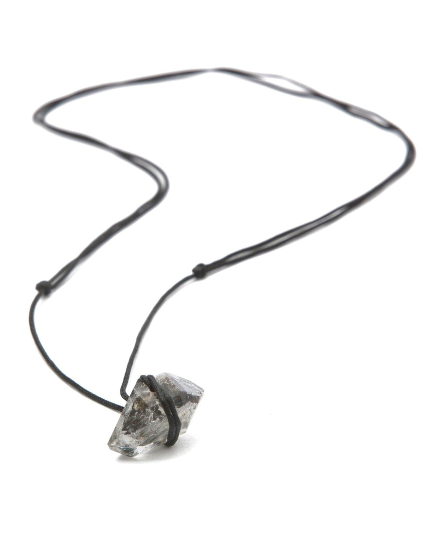 Dark Herkimer Diamond Quartz | Necklace - Samapura Jewelry