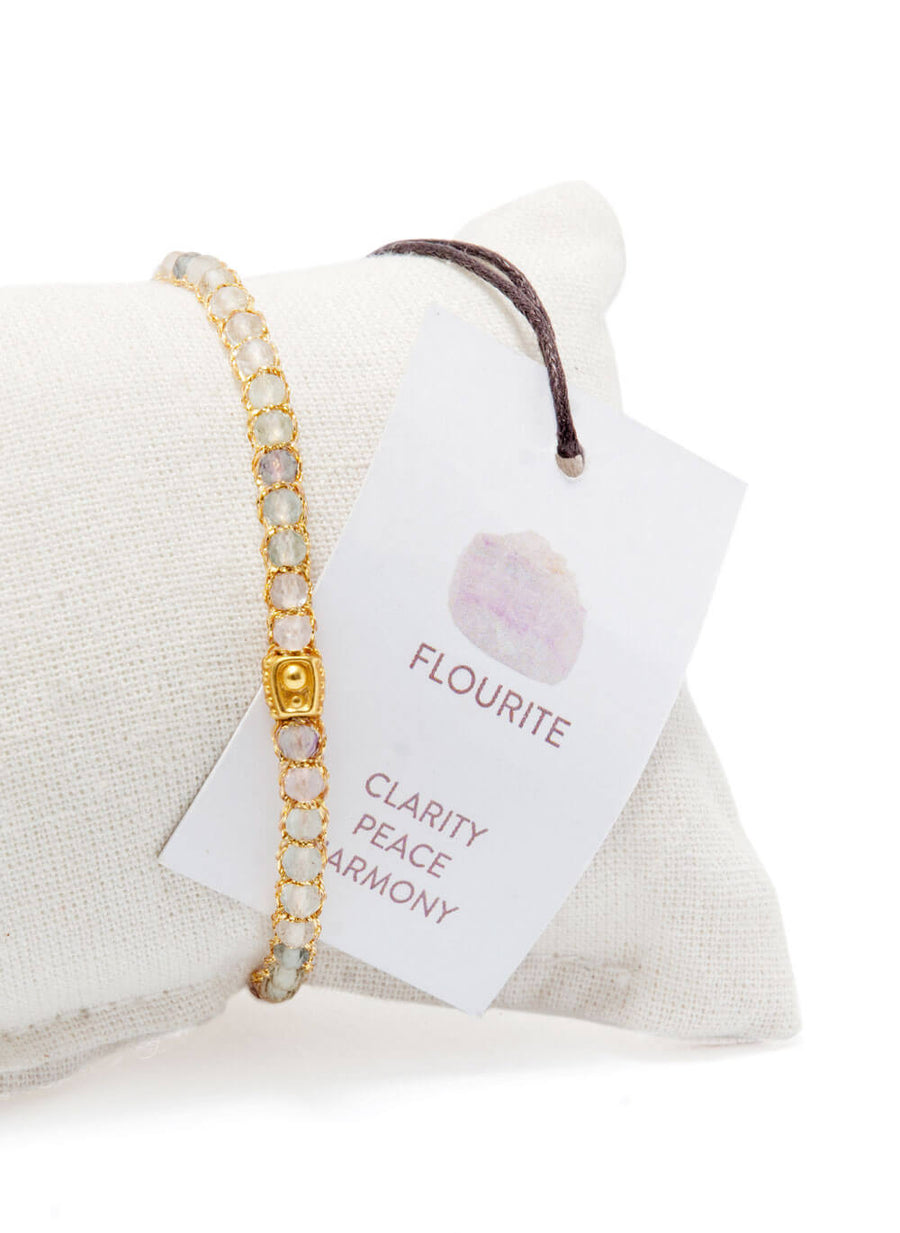 Fluorite Bracelet | Gold